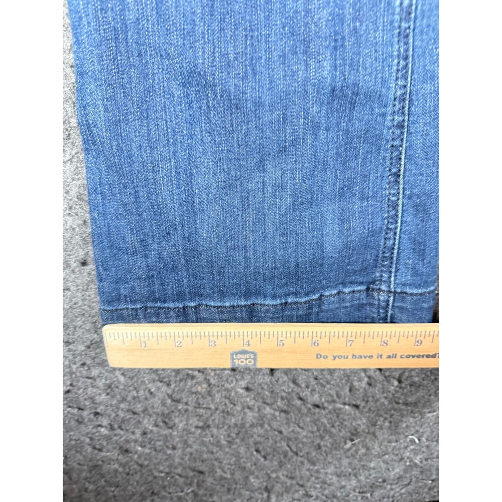 Ariat Denim Trouser Jeans Womens 28R Medium Wash Flare Wide Leg Mid Rise 13423 - Picture 13 of 14